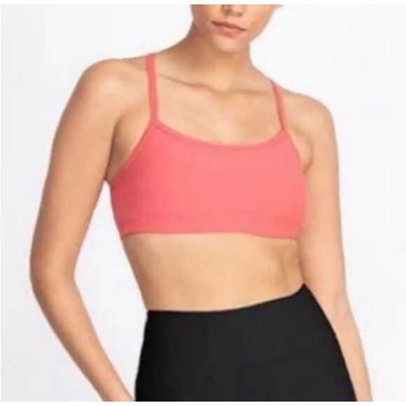 NWT Calme by Johnny Was Sz M Endurance Cross Back Sports Bra Coral Padded Yoga - Picture 3 of 10